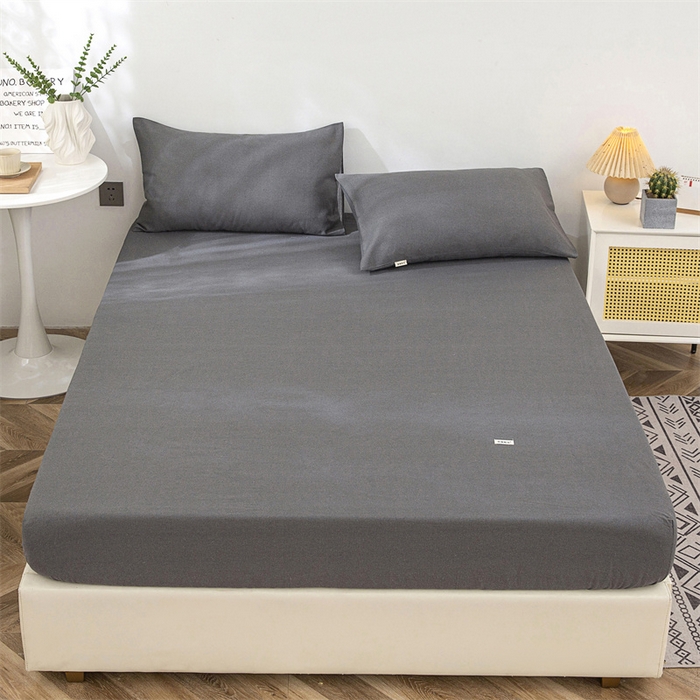 91家纺网 家纺一手货源 找家纺 棉乐町 2025新款老粗布床笠 傍晚