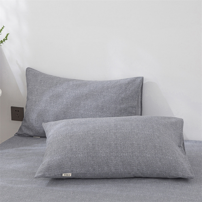 91家纺网 家纺一手货源 找家纺 棉乐町 2025新款老粗布床笠 浅灰