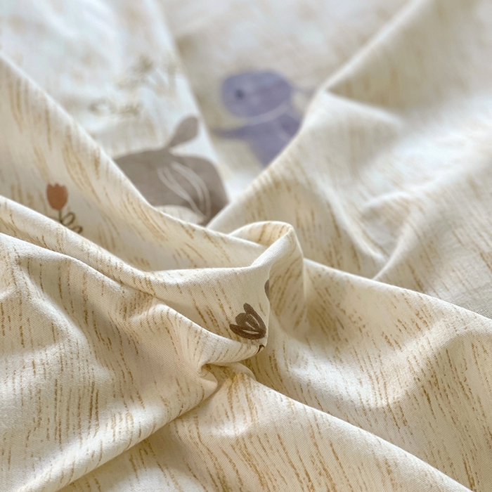 91家纺网 家纺一手货源 找家纺 田野 2023新款全棉加厚活性磨毛四件套 童趣 米