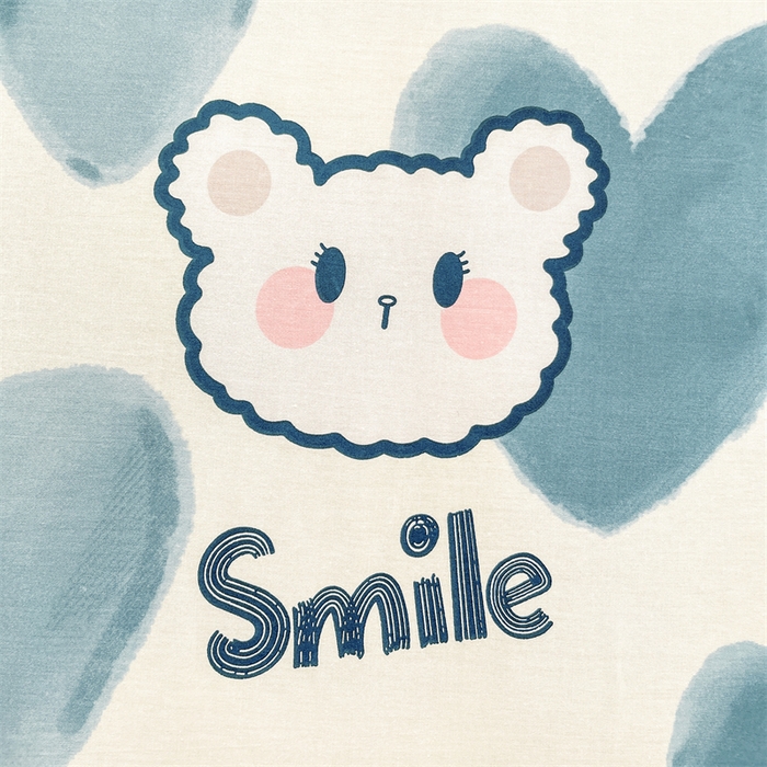 91家纺网 家纺一手货源 找家纺 名兮家居 2023新款全棉简约印花枕套 波波熊