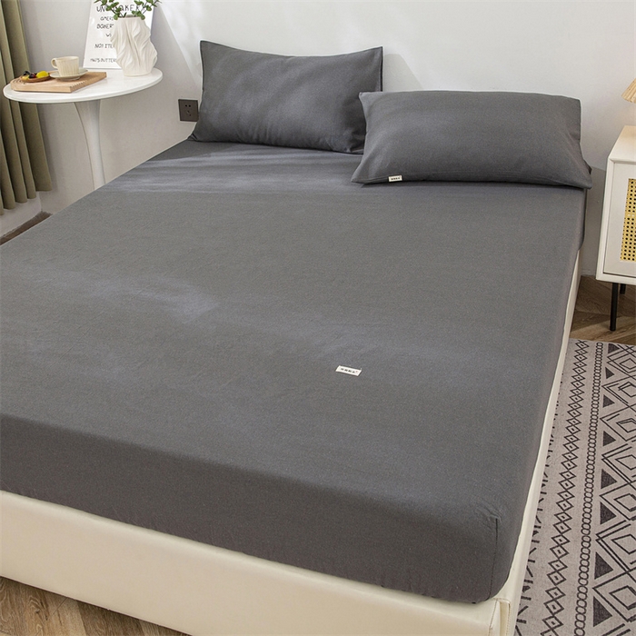 91家纺网 家纺一手货源 找家纺 棉乐町 2025新款老粗布床笠 傍晚