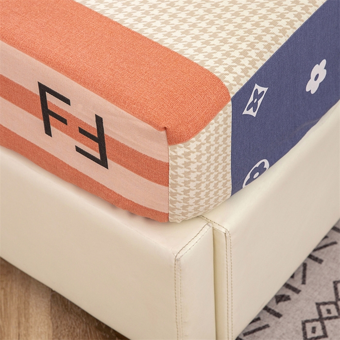 91家纺网 家纺一手货源 找家纺 棉乐町 2025新款老粗布床笠 简尚