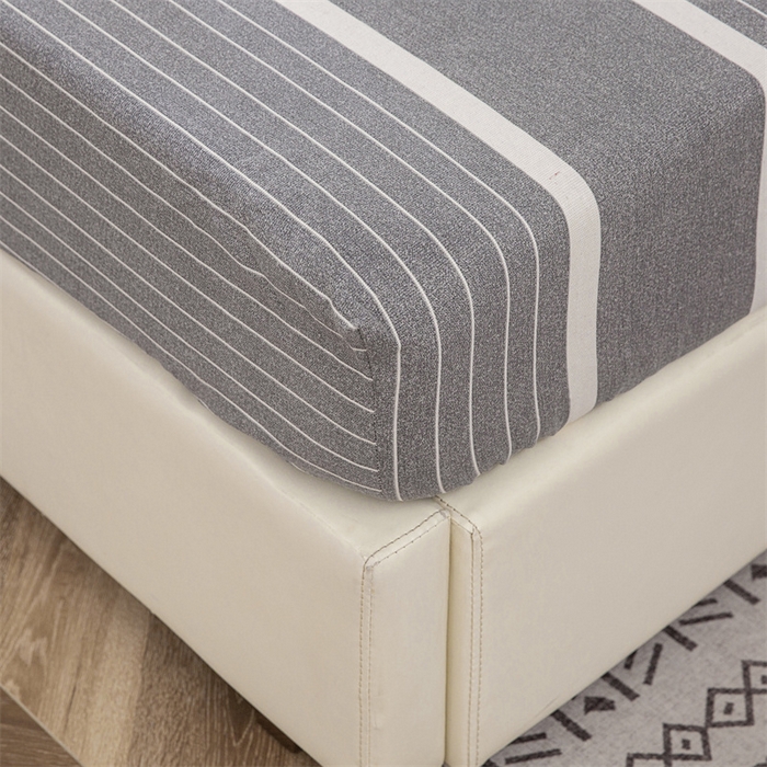 91家纺网 家纺一手货源 找家纺 棉乐町 2025新款老粗布床笠 冷灰