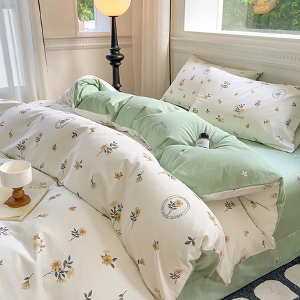 91家纺网 家纺一手货源 找家纺 （总）田野 2023新款全棉加厚活性磨毛四件套