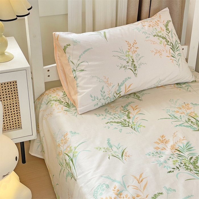 91家纺网 家纺一手货源 找家纺 名兮家居 2023新款全棉简约印花枕套 爱莲娜