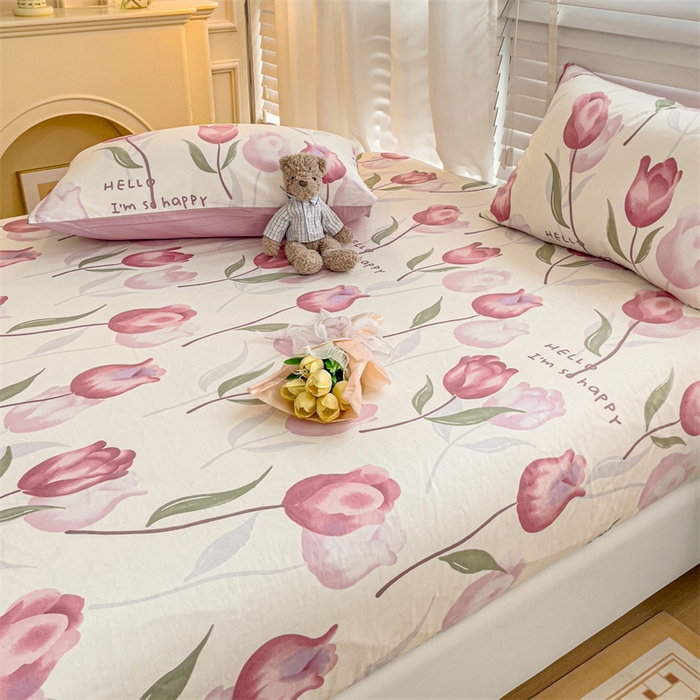 91家纺网 家纺一手货源 找家纺 名兮家居 2023新款全棉简约印花枕套 花间如梦