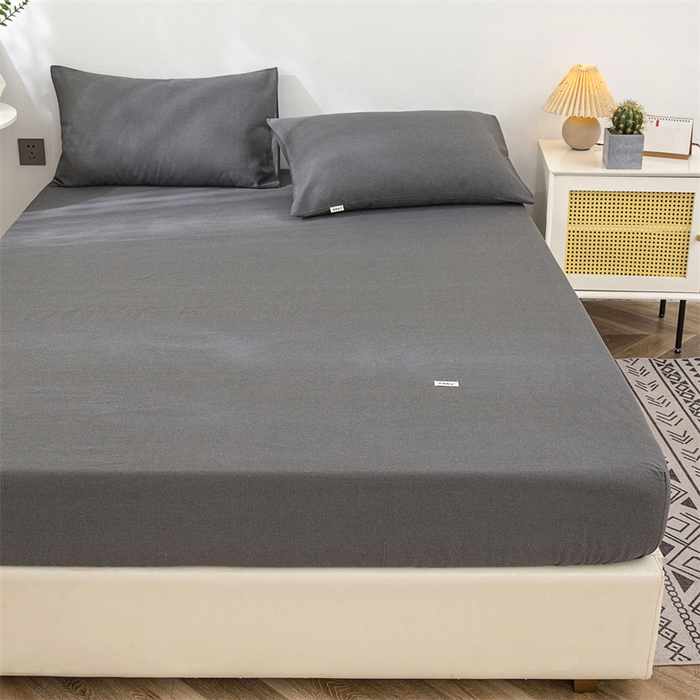 91家纺网 家纺一手货源 找家纺 首爱家纺 2025新款纯棉老粗布床笠 傍晚