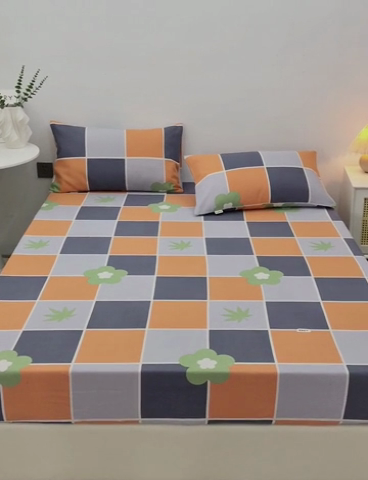 91家纺网 家纺一手货源 找家纺 棉乐町 2025新款老粗布床笠 花间