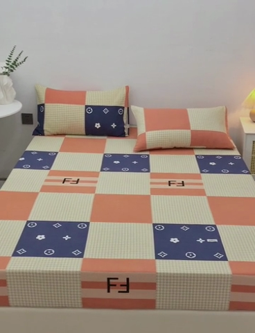 91家纺网 家纺一手货源 找家纺 首爱家纺 2025新款纯棉老粗布床笠 简尚