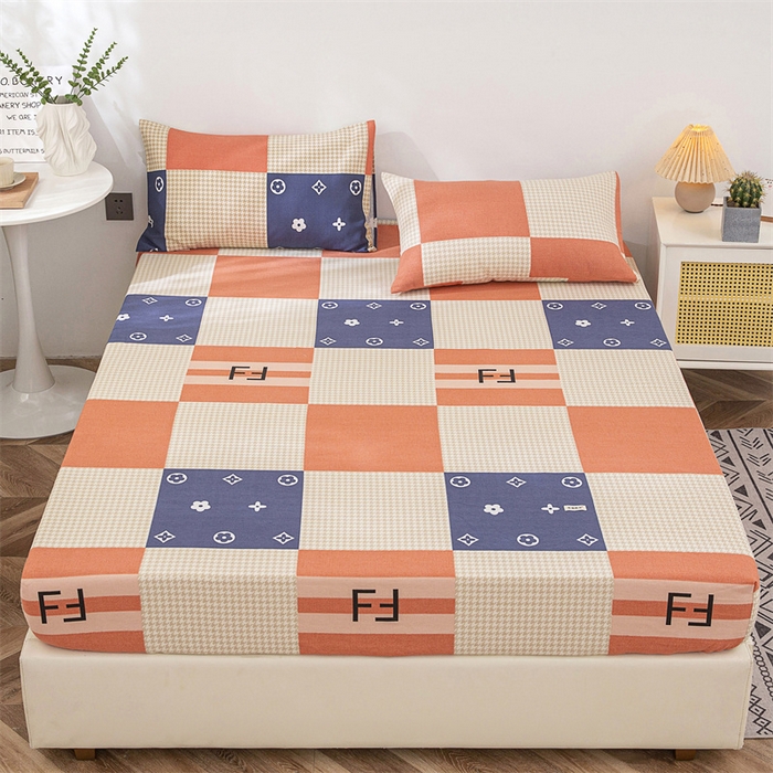 91家纺网 家纺一手货源 找家纺 首爱家纺 2025新款纯棉老粗布床笠 简尚