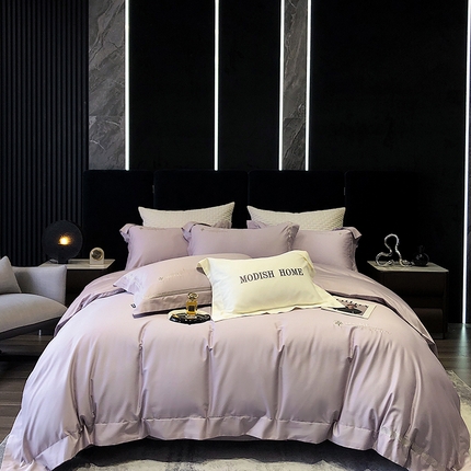 91家纺网 家纺一手货源 找家纺 （总）玖玖爱 2023新款100支双股长绒棉刺绣四件套-宝莉系列