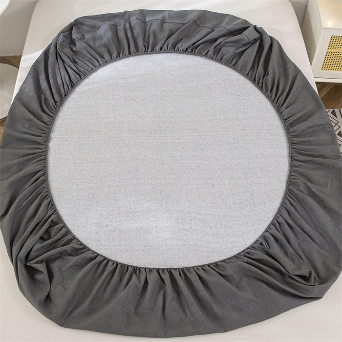 91家纺网 家纺一手货源 找家纺 首爱家纺 2025新款纯棉老粗布床笠 傍晚