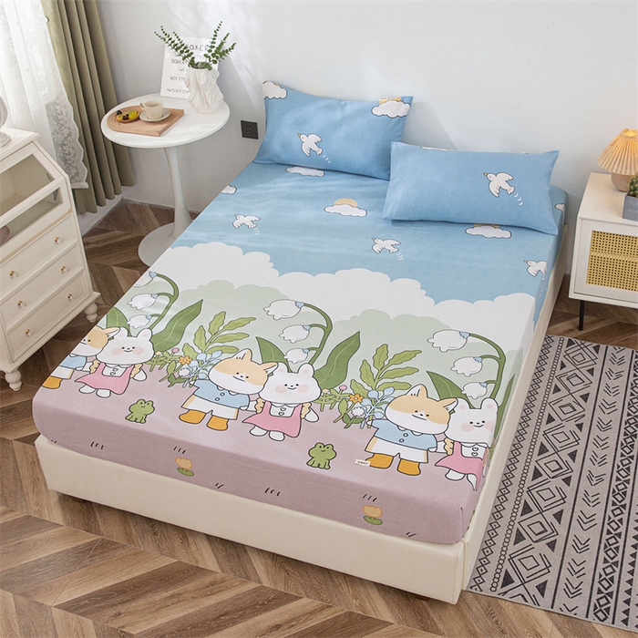 91家纺网 家纺一手货源 找家纺 棉乐町 2025新款老粗布床笠 沐恋