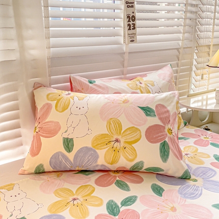 91家纺网 家纺一手货源 找家纺 （总）名兮家居 2023新款全棉简约印花枕套