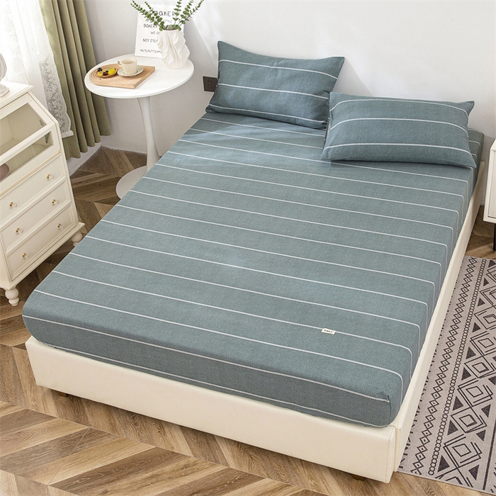 91家纺网 家纺一手货源 找家纺 首爱家纺 2025新款纯棉老粗布床笠 初见