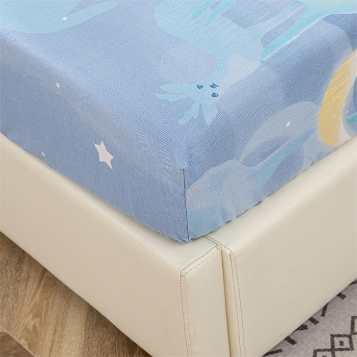 91家纺网 家纺一手货源 找家纺 棉乐町 2025新款老粗布床笠 梦幻小鹿