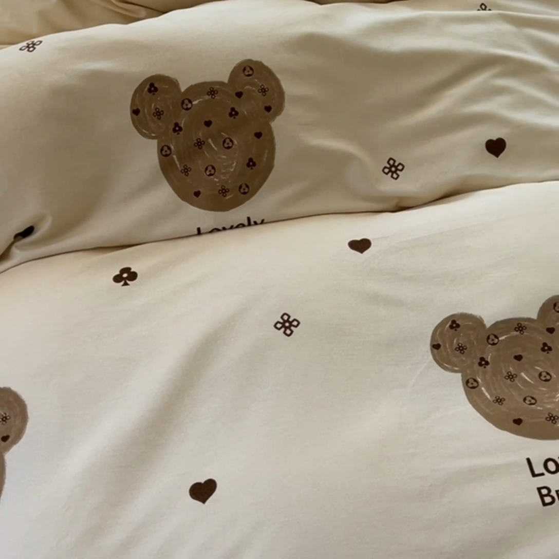 91家纺网 家纺一手货源 找家纺 田野 2023新款全棉加厚活性磨毛四件套 幸运日