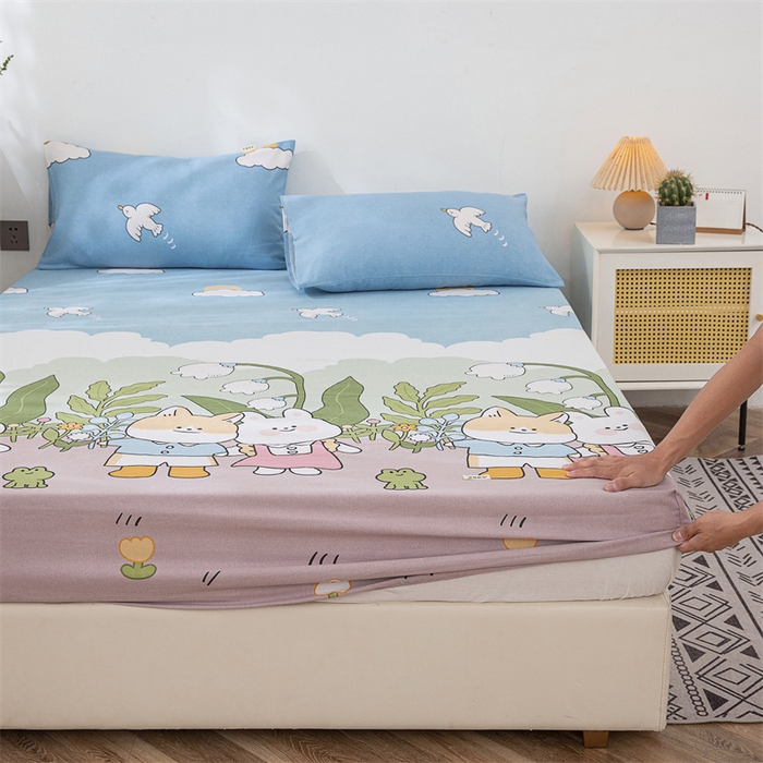 91家纺网 家纺一手货源 找家纺 棉乐町 2025新款老粗布床笠 沐恋