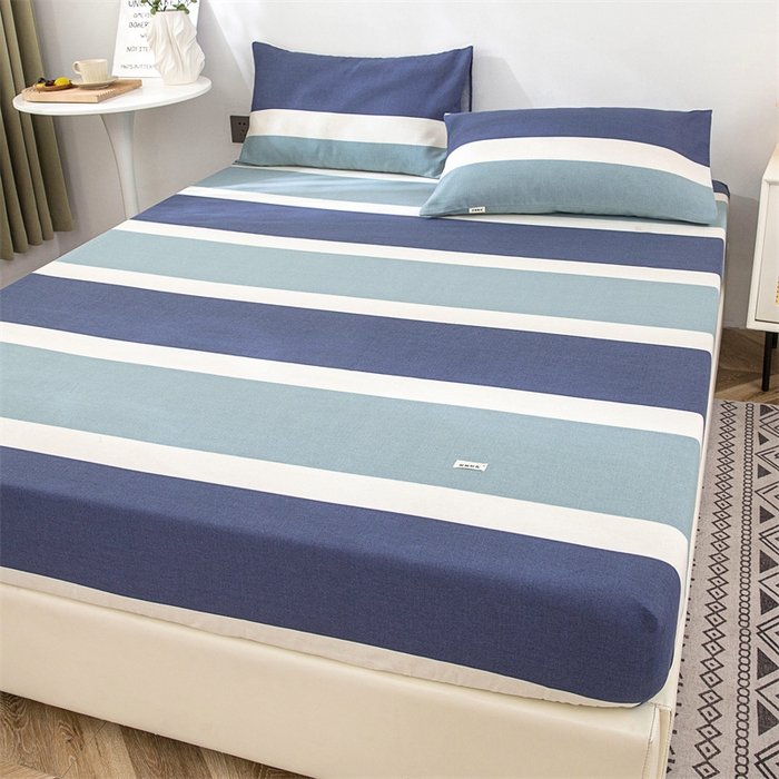 91家纺网 家纺一手货源 找家纺 首爱家纺 2025新款纯棉老粗布床笠 欢乐