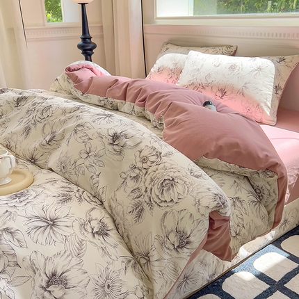 91家纺网 家纺一手货源 找家纺 （总）田野 2023新款全棉加厚活性磨毛四件套