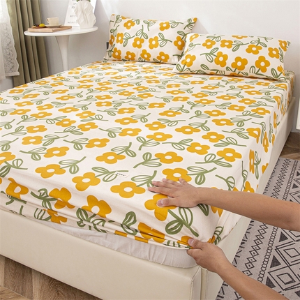 91家纺网 家纺一手货源 找家纺 棉乐町 2025新款老粗布床笠 花颜