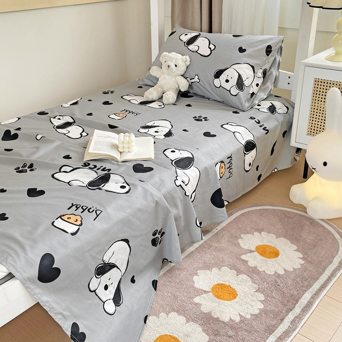 91家纺网 家纺一手货源 找家纺 名兮家居 2023新款全棉简约印花枕套 可爱萌宠