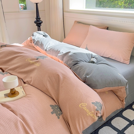 91家纺网 家纺一手货源 找家纺 （总）田野 2023新款全棉加厚活性磨毛四件套