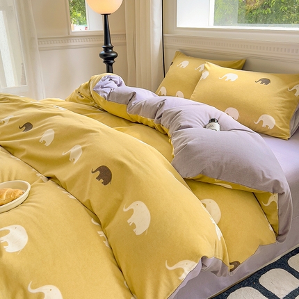 91家纺网 家纺一手货源 找家纺 （总）田野 2023新款全棉加厚活性磨毛四件套