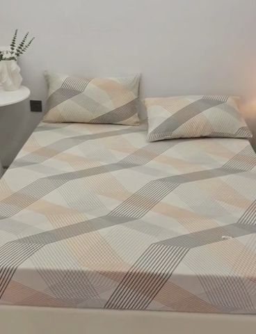 91家纺网 家纺一手货源 找家纺 棉乐町 2025新款老粗布床笠 艾米