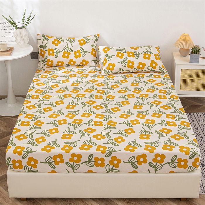 91家纺网 家纺一手货源 找家纺 棉乐町 2025新款老粗布床笠 花颜