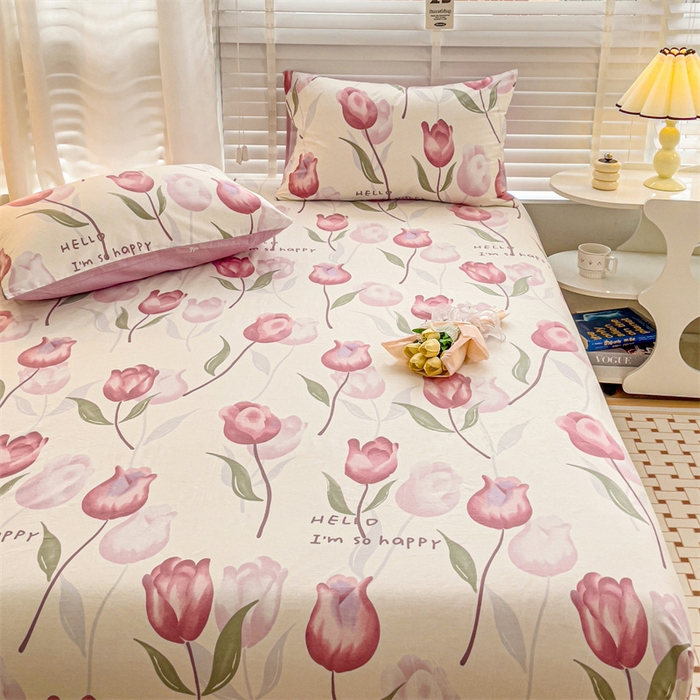 91家纺网 家纺一手货源 找家纺 名兮家居 2023新款全棉简约印花枕套 花间如梦