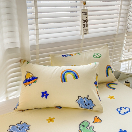 91家纺网 家纺一手货源 找家纺 （总）名兮家居 2023新款全棉简约印花枕套