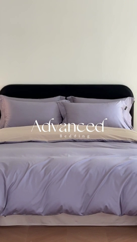 91家纺网 家纺一手货源 找家纺 618家纺2023新款A类50S100支长绒棉全棉双拼炫拼系列四件套 炫拼-紫灰咖