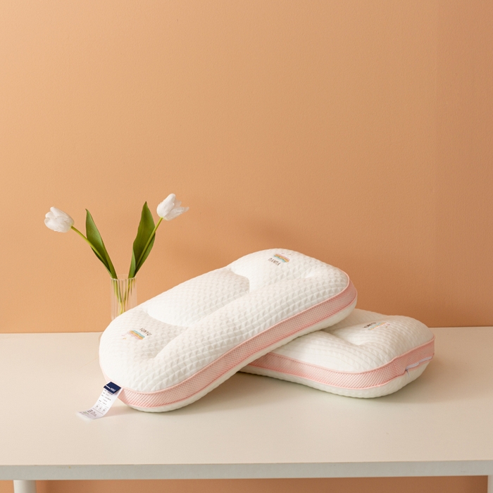 91家纺网 家纺一手货源 找家纺 （总）拾光枕芯 2023新款天丝针织棉彩虹儿童枕男宝枕头枕芯