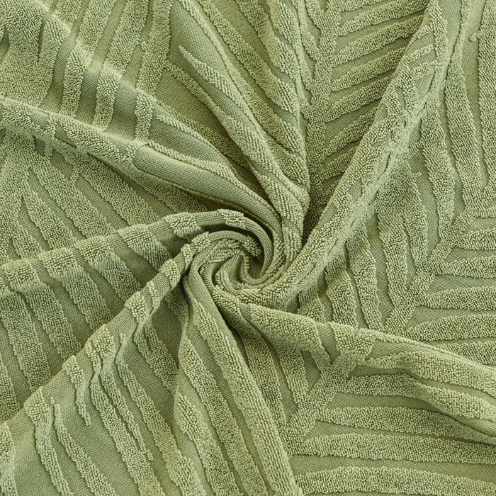 91家纺网 家纺一手货源 找家纺 逐日沙发套 2023新款防水提花沙发套直排-羽叶 提花防水-羽叶 绿色