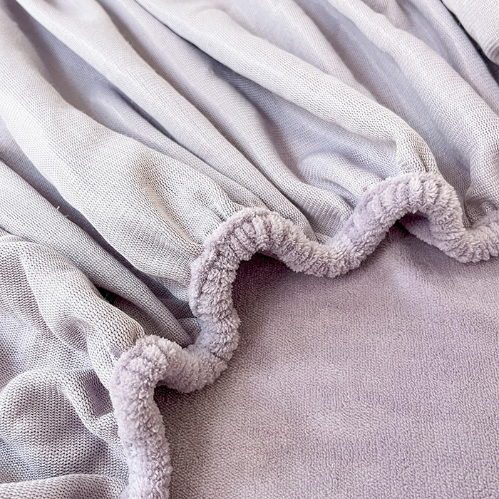 91家纺网 家纺一手货源 找家纺 三朵 2023年新款秋冬牛奶绒床笠 熏衣草