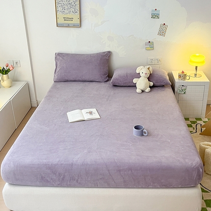 91家纺网 家纺一手货源 找家纺 （总）三朵 2023年新款秋冬牛奶绒床笠