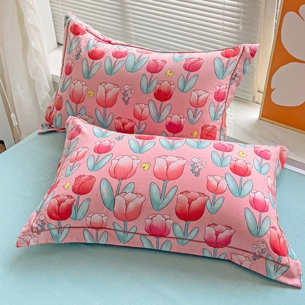 棉生活家纺 2023新款铂金全棉磨毛系列（AB版）单枕套 维拉的季节