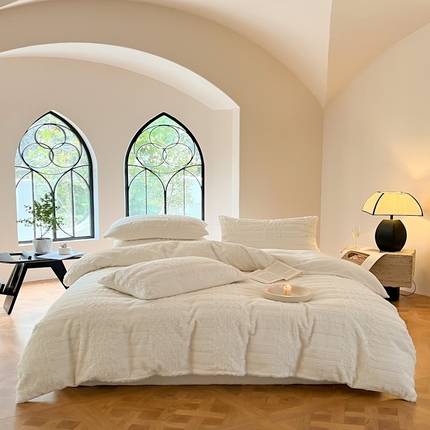 91家纺网 家纺一手货源 找家纺 （总）蓝邻 2025年新款高克重兔毛绒四件套系列