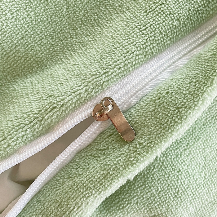 91家纺网 家纺一手货源 找家纺 澳梵 2023新款雕花牛奶绒贝壳边工艺四件套 林希-白绿