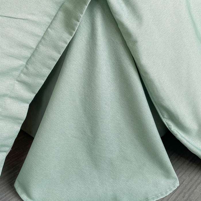 91家纺网 家纺一手货源 找家纺 金麦 2023新款全棉磨毛原棉宽边刺绣四件套系列-梦娜 梦娜-冰川灰