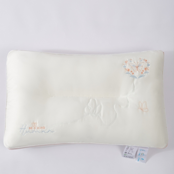 91家纺网 家纺一手货源 找家纺 （总）拾光枕芯 2023新款天丝粉红蝴蝶枕枕头枕芯