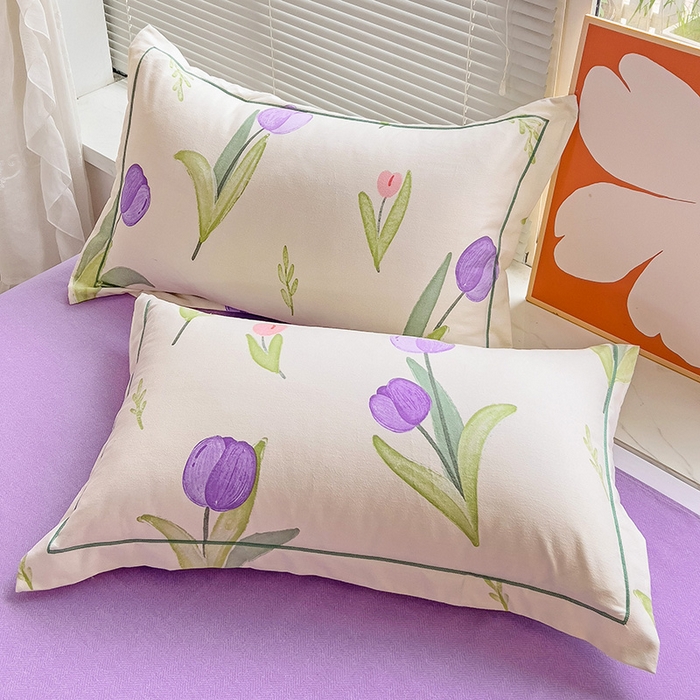 91家纺网 家纺一手货源 找家纺 棉生活家纺 2023新款铂金全棉磨毛系列（AB版）单枕套 如花岁月