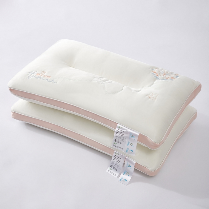 91家纺网 家纺一手货源 找家纺 （总）拾光枕芯 2023新款天丝粉红蝴蝶枕枕头枕芯