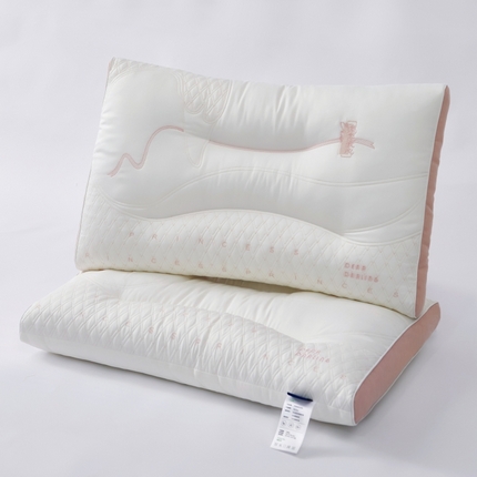 拾光枕芯 2023新款天丝棉青青子钦悠悠我心枕枕头枕芯 悠悠我心豆粉