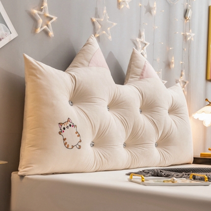 91家纺网 家纺一手货源 找家纺 （总）碧尔家居 2025新款ins风猫长条床靠背靠垫靠枕