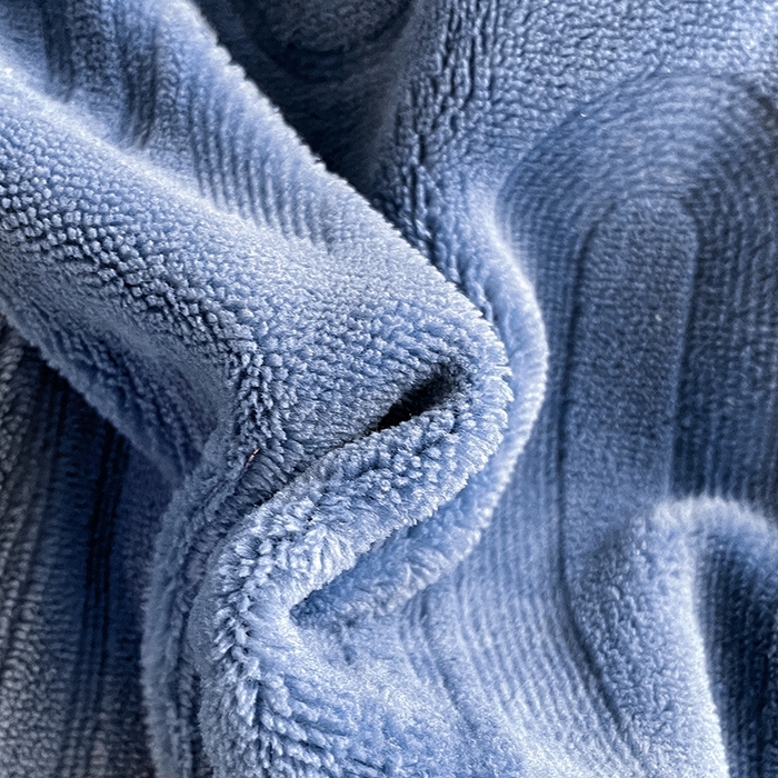 91家纺网 家纺一手货源 找家纺 澳梵 2023新款雕花牛奶绒贝壳边工艺四件套 律动-蓝