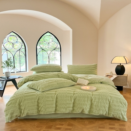 91家纺网 家纺一手货源 找家纺 （总）蓝邻 2025年新款高克重兔毛绒四件套系列