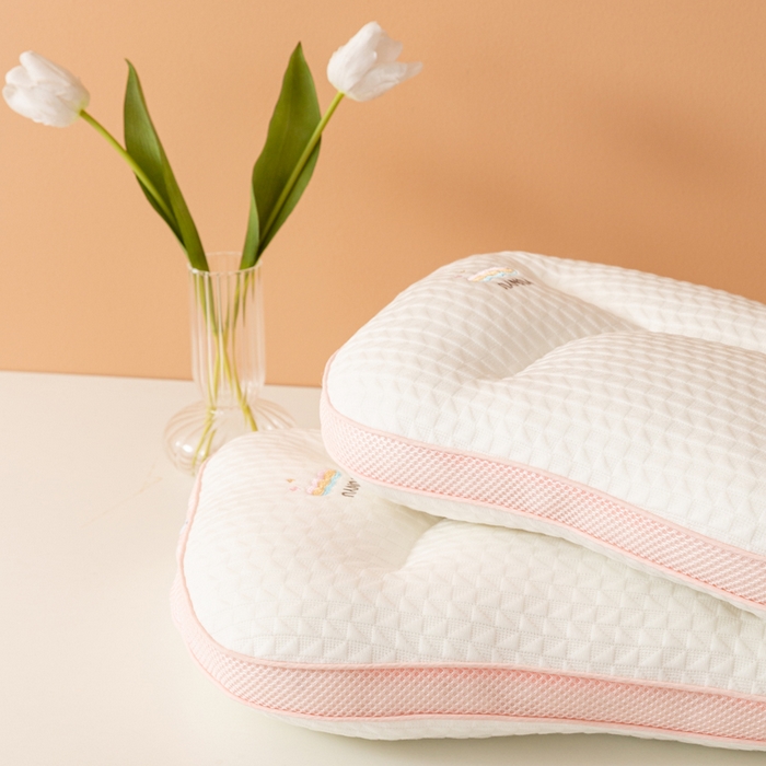 91家纺网 家纺一手货源 找家纺 （总）拾光枕芯 2023新款天丝针织棉彩虹儿童枕男宝枕头枕芯