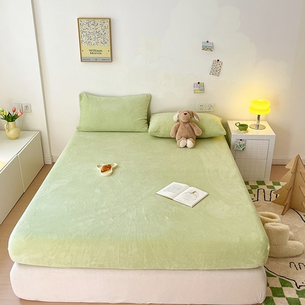 91家纺网 家纺一手货源 找家纺 （总）三朵 2023年新款秋冬牛奶绒床笠